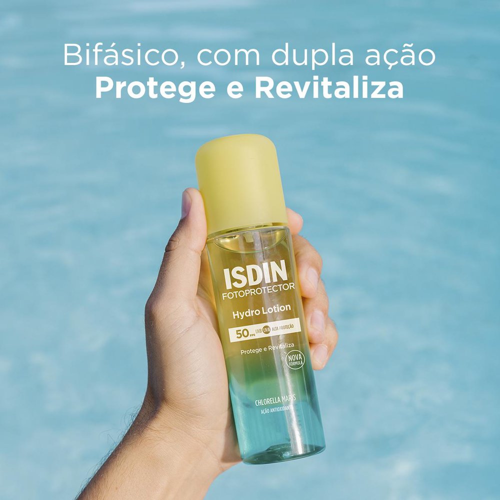Protetor Solar ISDIN Hydrolotion FPS50+ Bifásico 200ml — imagem 2 | Drogaria Taveira