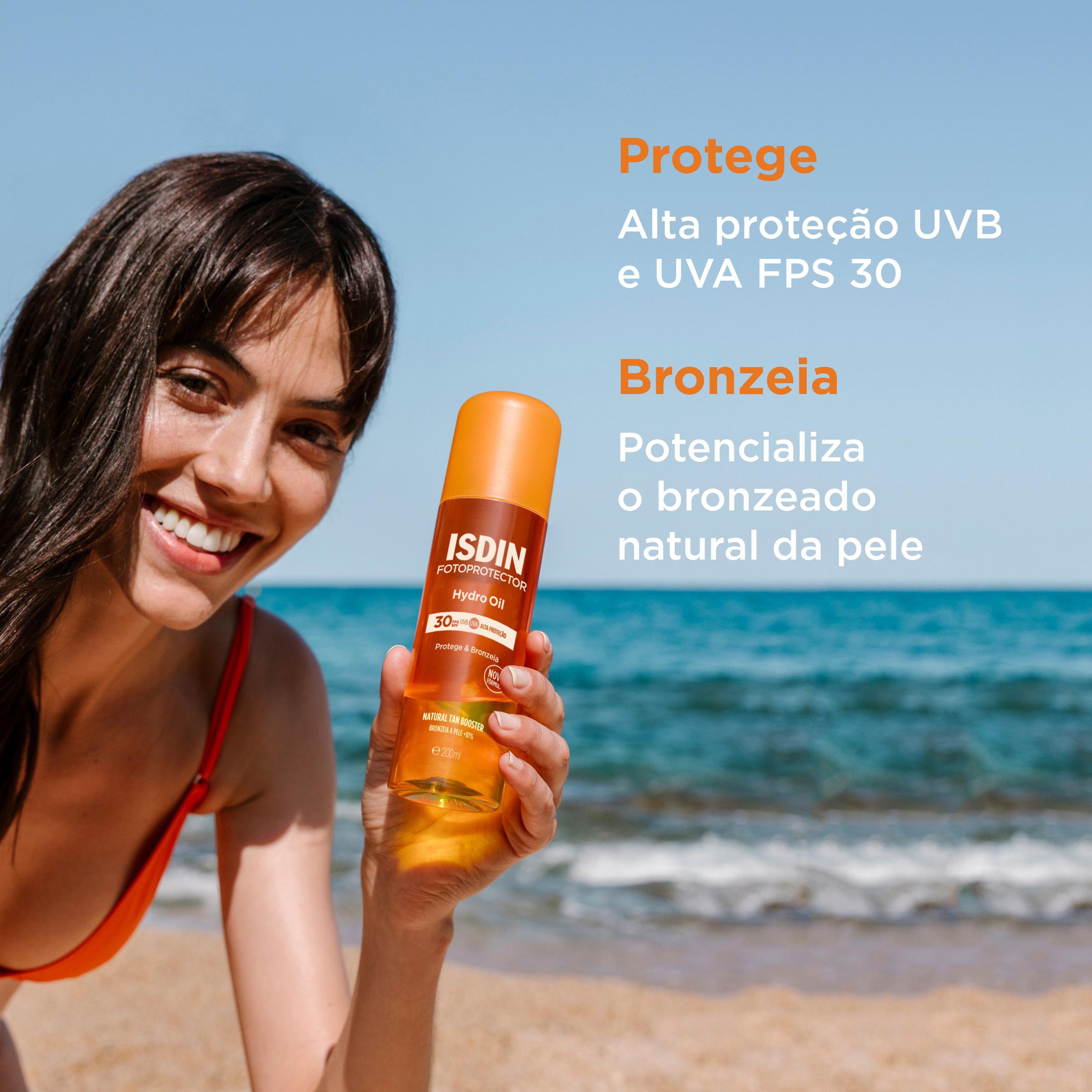 Protetor Solar ISDIN HydroOil FPS30 Bifásico 200ml — imagem 2 | Drogaria Taveira