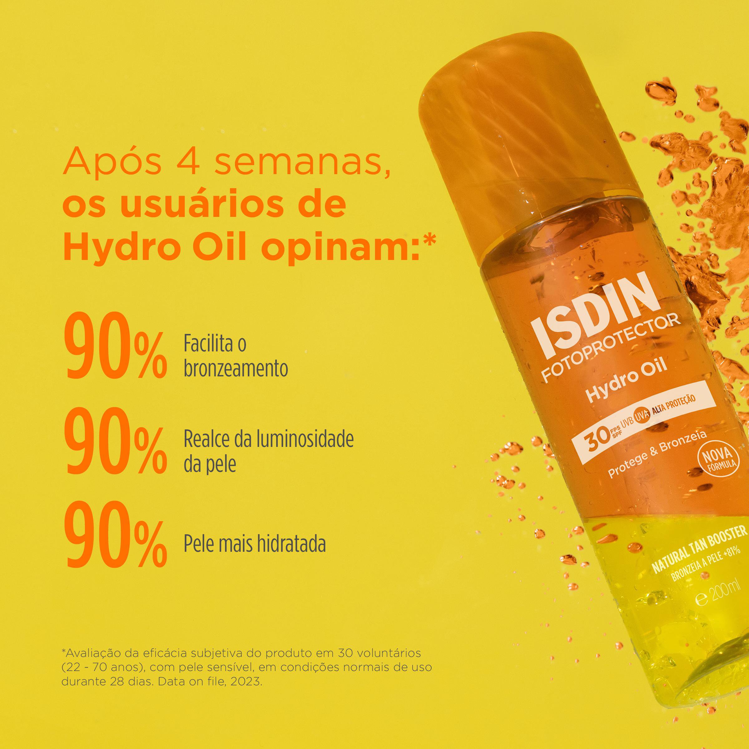 Protetor Solar ISDIN HydroOil FPS30 Bifásico 200ml — imagem 3 | Drogaria Taveira