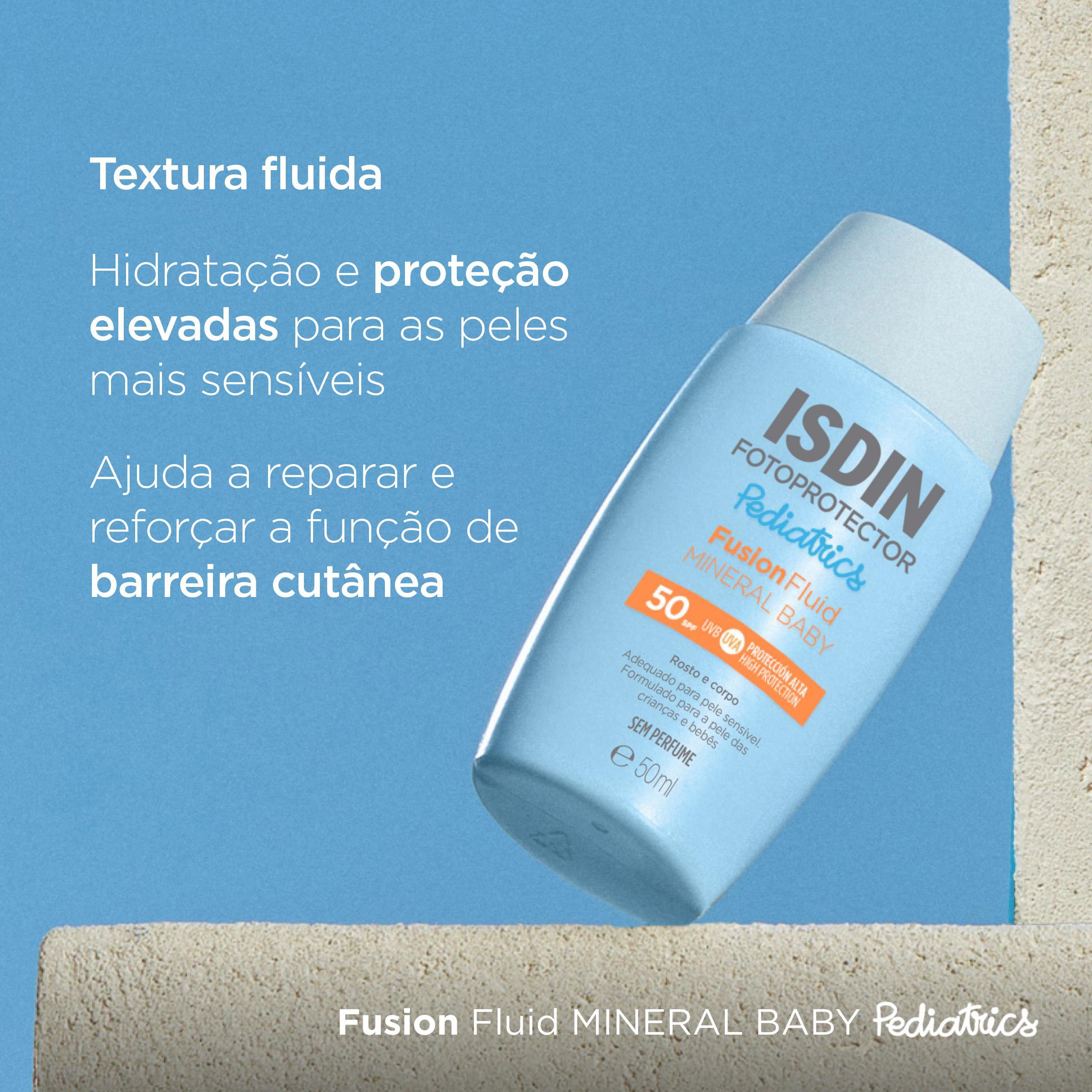 Protetor Solar Isdin Pediatrics Sem Perfume Fotoprotector Fusion Baby Fps50 50ml — imagem 3 | Drogaria Taveira