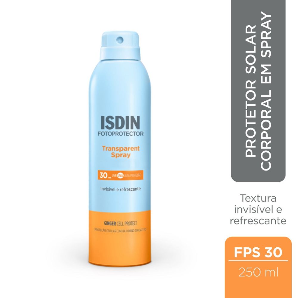 Protetor Solar ISDIN Transparent Spray FPS30 Wet Skin Aerossol 250ml — imagem 2 | Drogaria Taveira