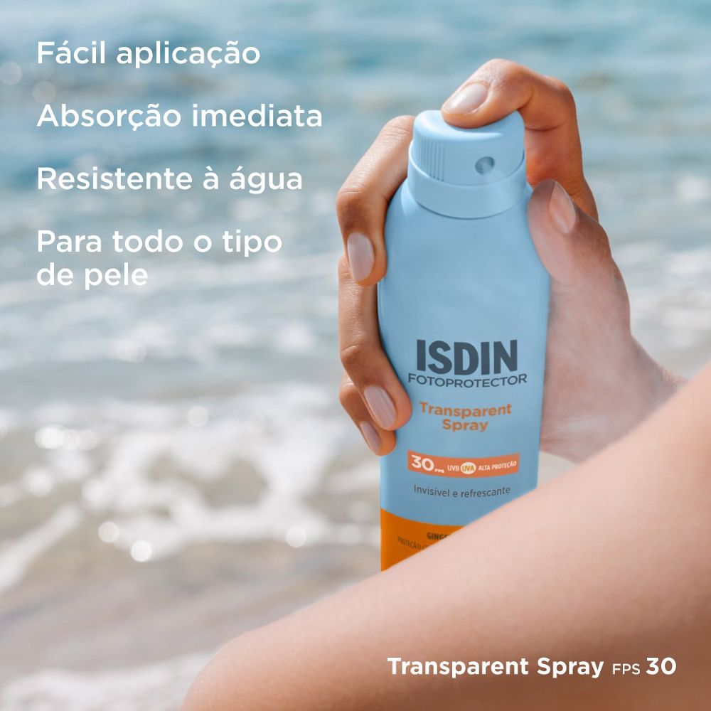 Protetor Solar ISDIN Transparent Spray FPS30 Wet Skin Aerossol 250ml — imagem 3 | Drogaria Taveira