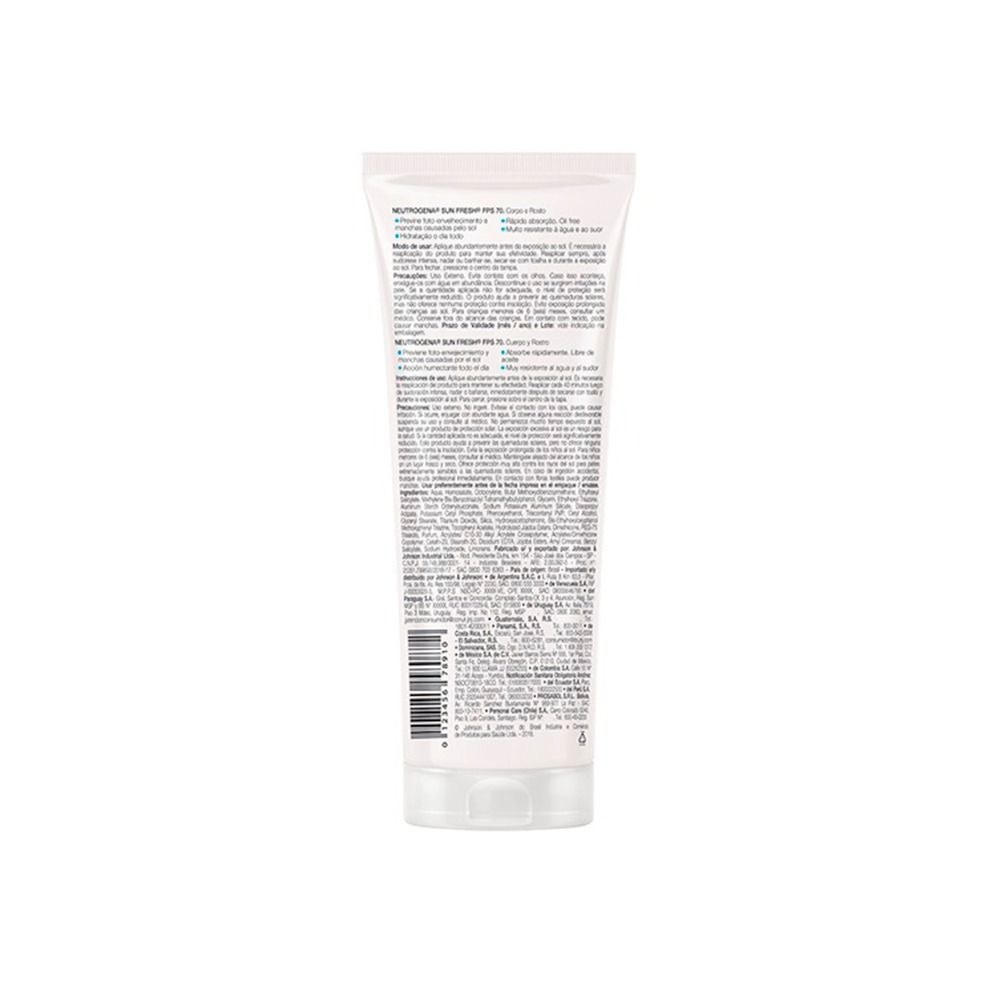Protetor Solar Neutrogena Sun Fresh FPS70 200ml — imagem 3 | Drogaria Taveira