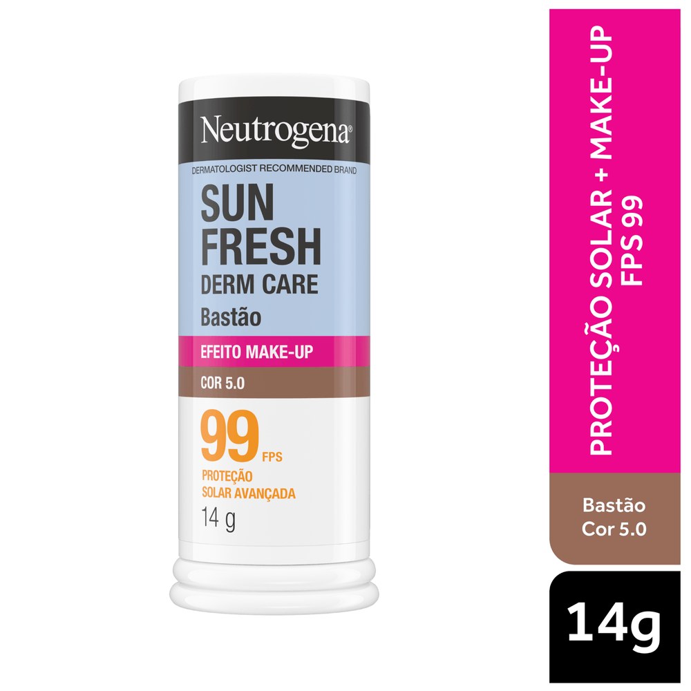 Protetor Solar Neutrogena Sun Fresh Stick Fps99 Cor 5.0 14g — Neutrogena | Drogaria Taveira