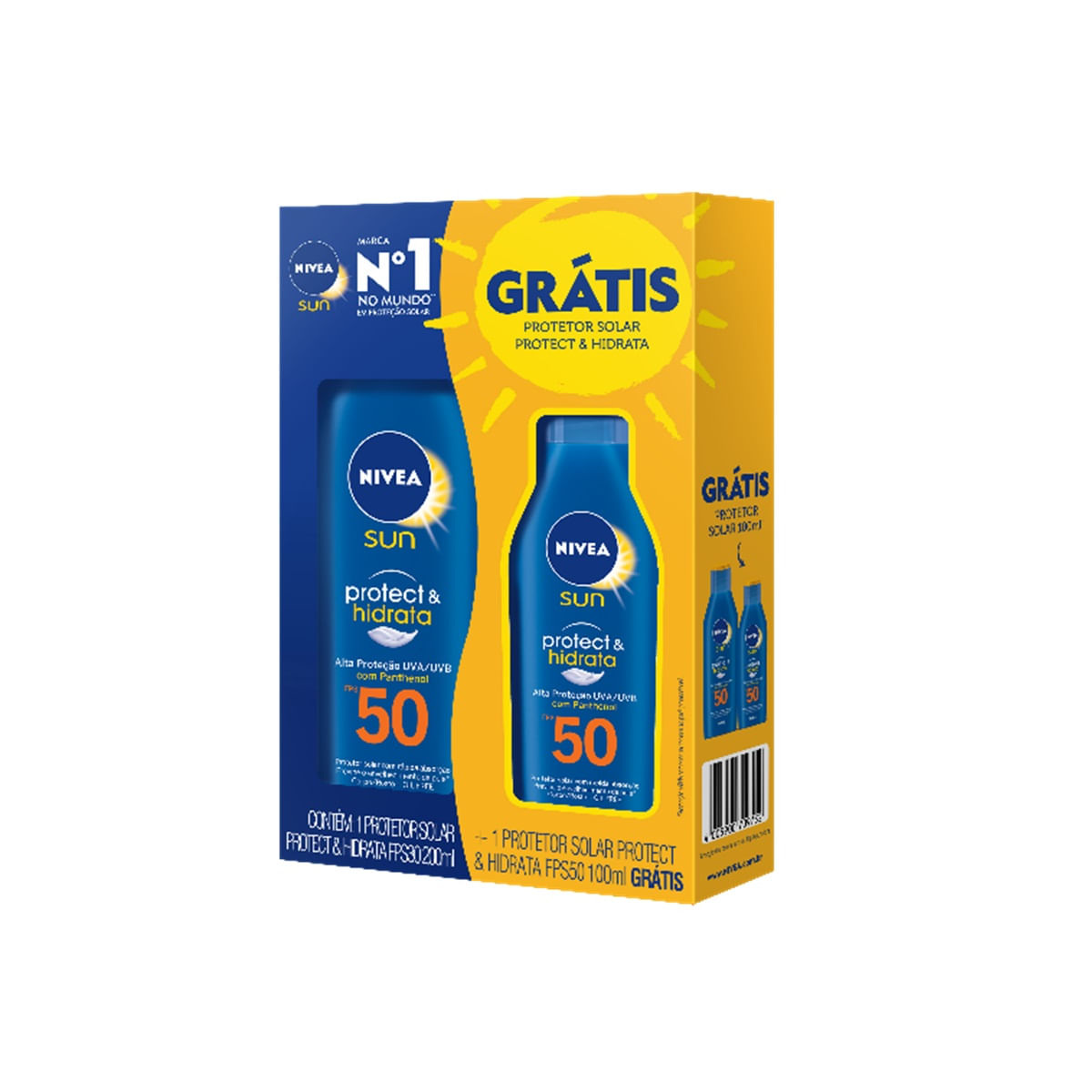 Protetor Solar Nivea Ph Fps50 200ml  Gratis Protetor Solar Nivea Ph Fps50 100ml — imagem 2 | Drogaria Taveira