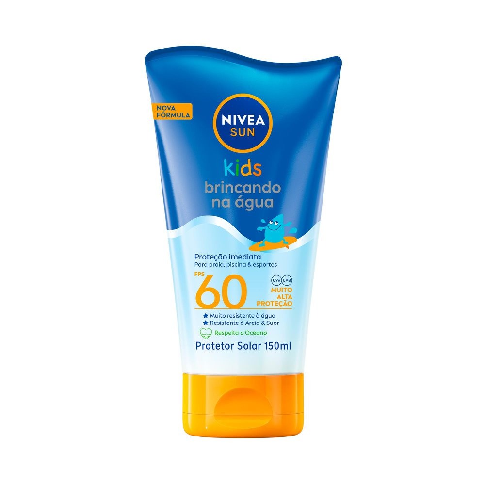 Protetor Solar Nivea Sun Kids Brincando na Água FPS60 150ml — Nivea | Drogaria Taveira