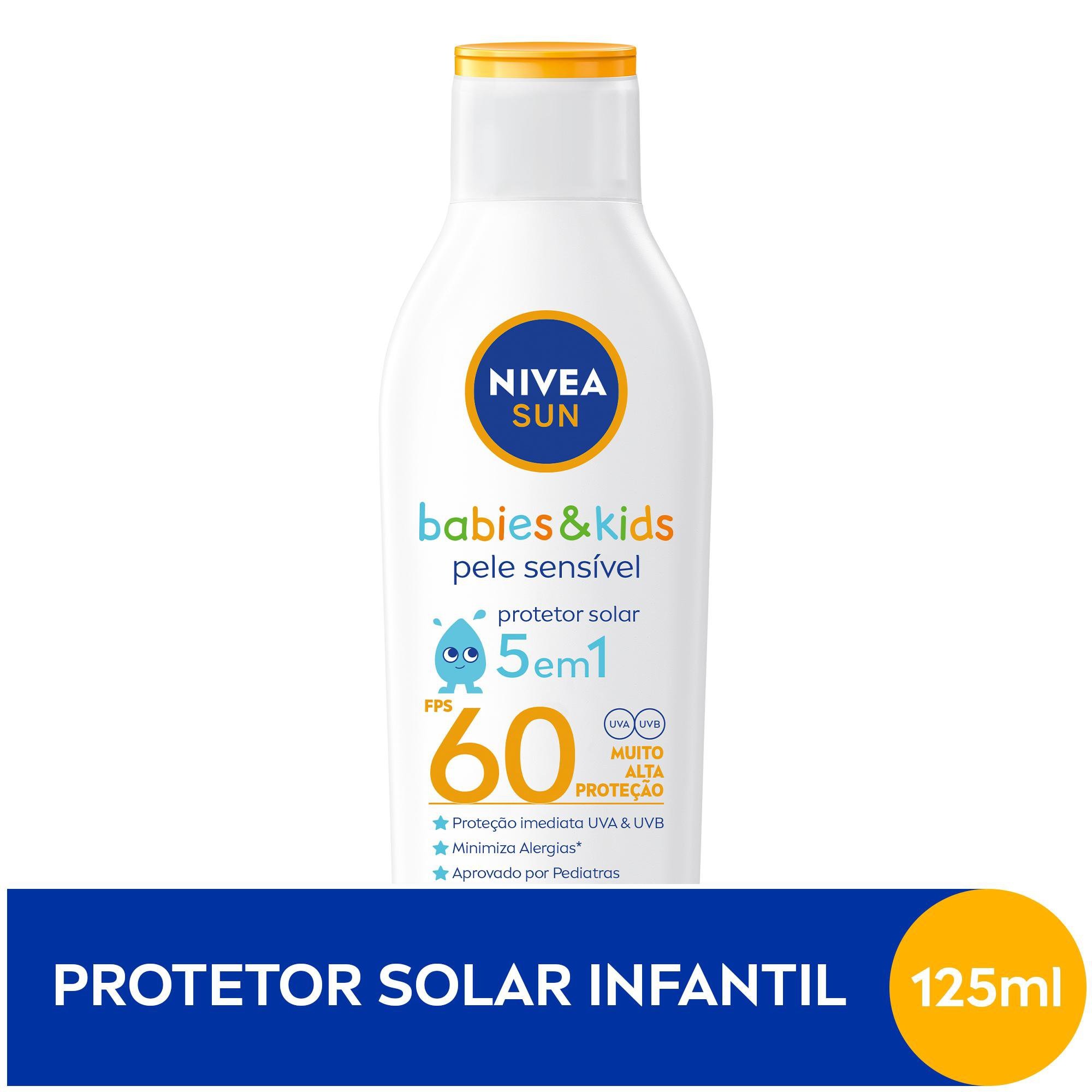 Protetor Solar Nivea Sun Kids Sensitive FPS60 Sem Perfume 125ml — imagem 2 | Drogaria Taveira