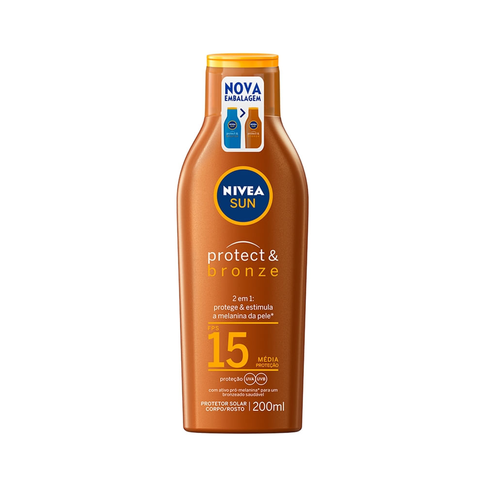 Protetor Solar Nivea Sun Protect & Bronze FPS15 200ml — imagem 2 | Drogaria Taveira