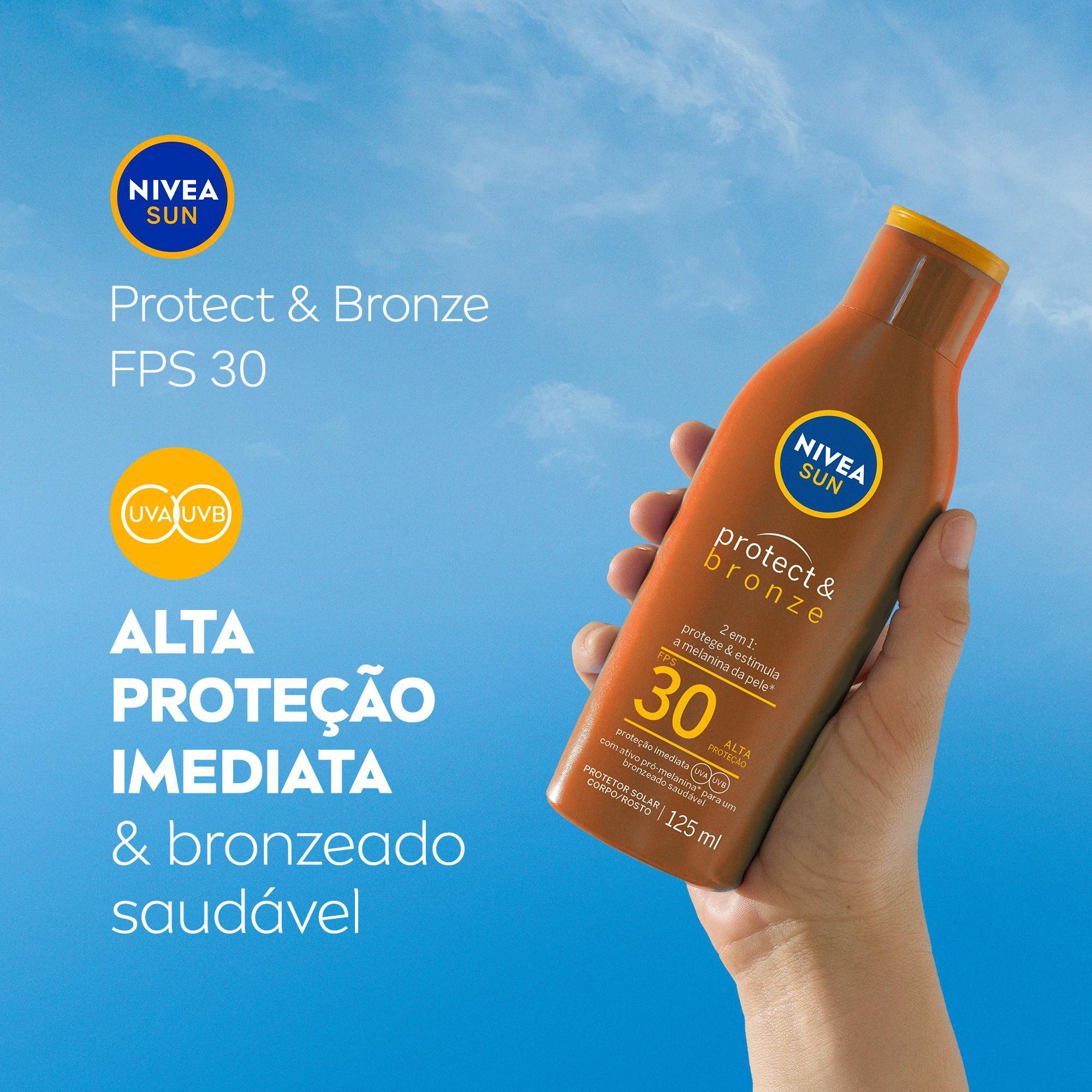 Protetor Solar Nivea Sun Protect & Bronze FPS30 125ml — imagem 3 | Drogaria Taveira
