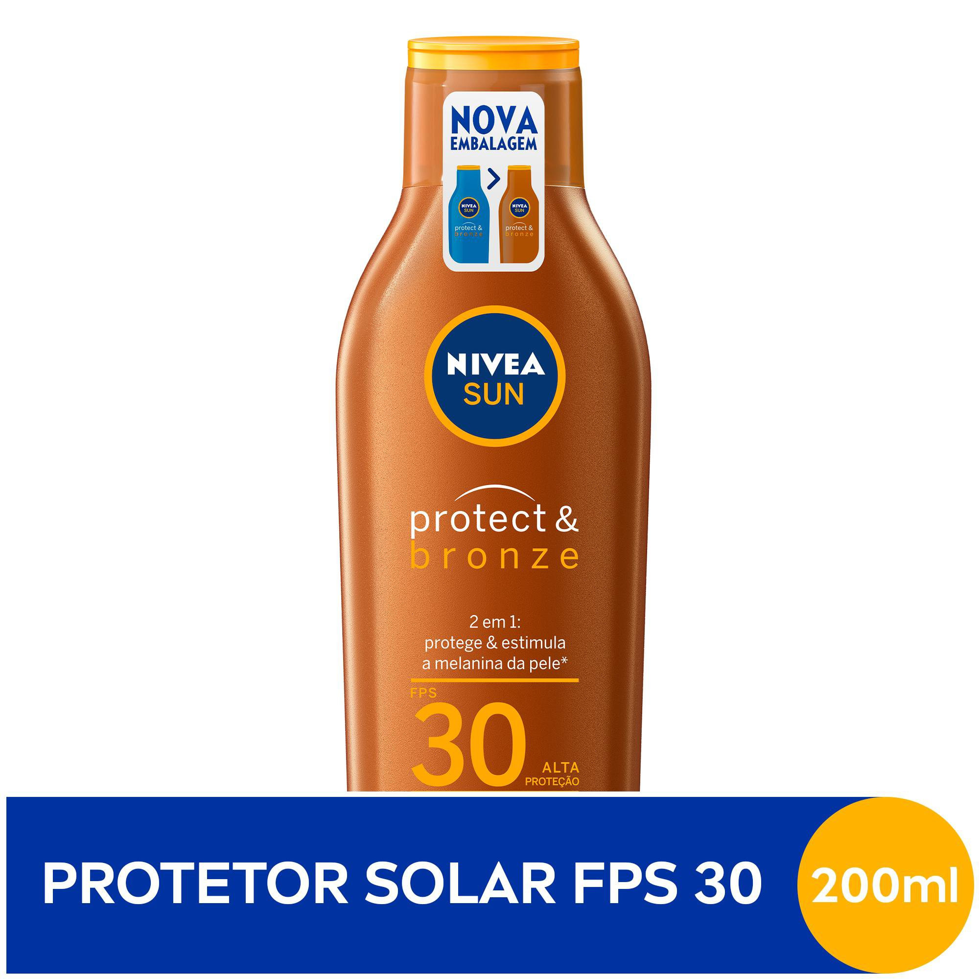 Protetor Solar Nivea Sun Protect & Bronze FPS30 200ml — imagem 2 | Drogaria Taveira