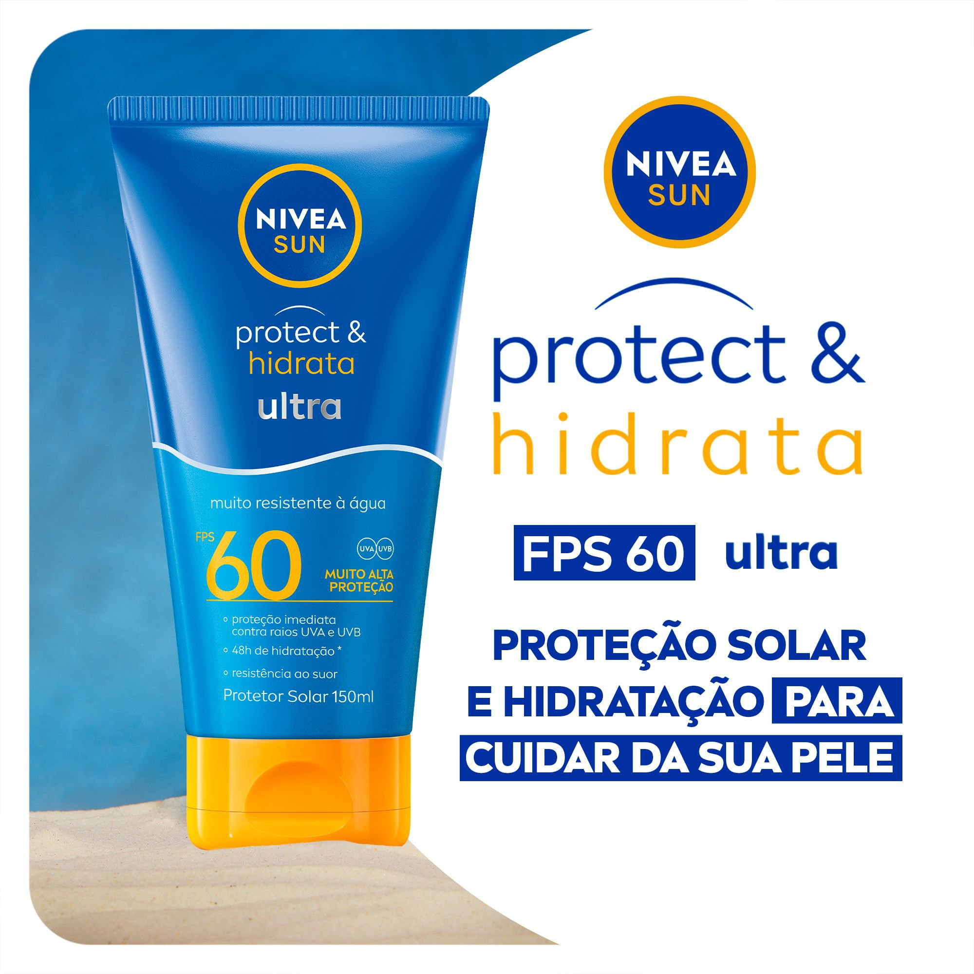 Protetor Solar Nivea Sun Protect & Hidrata Ultra FPS60 150ml — imagem 2 | Drogaria Taveira
