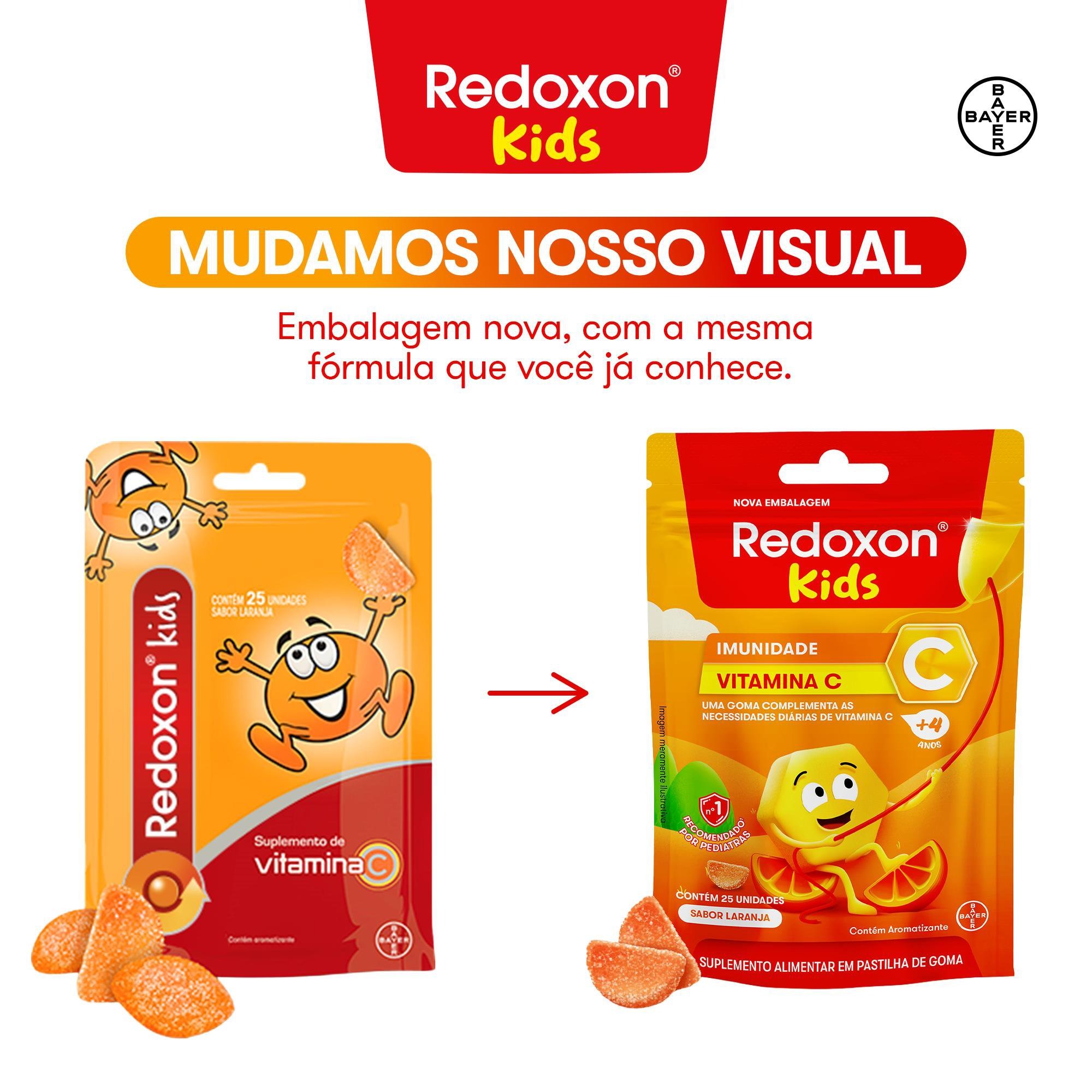 Redoxon Kids Vitamina Infantil Sabor Laranja 25 Gomas — imagem 2 | Drogaria Taveira