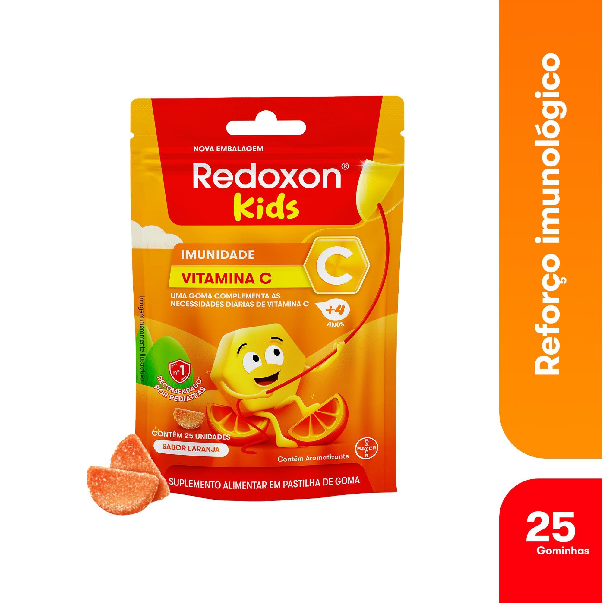 Redoxon Kids Vitamina Infantil Sabor Laranja 25 Gomas — imagem 3 | Drogaria Taveira