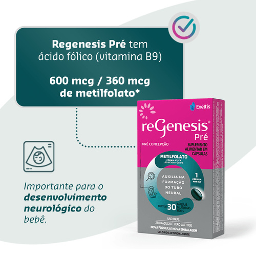 Regenesis Pré 30 Cápsulas Moles — imagem 3 | Drogaria Taveira