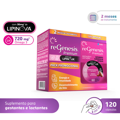Regenesis Premium Lipinova 120 Cápsulas Moles — imagem 2 | Drogaria Taveira
