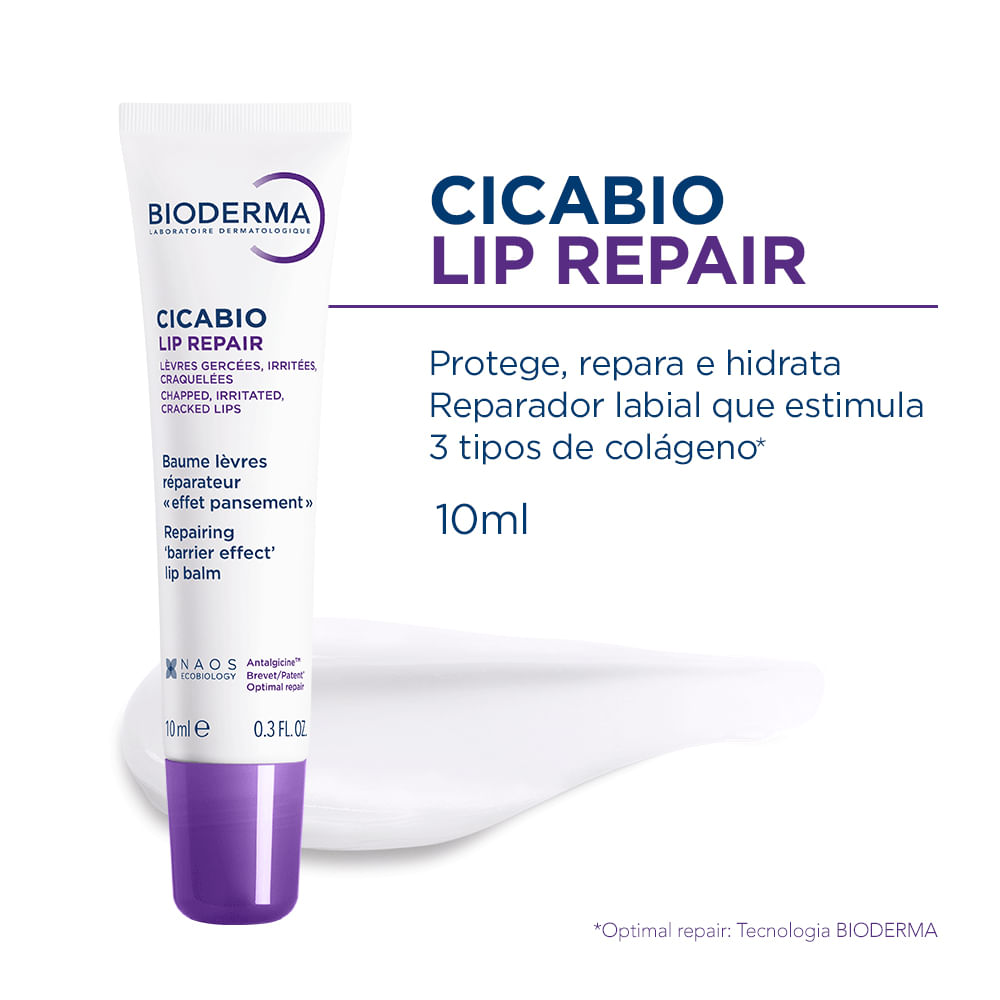 Reparador Labial Biorderma Cicabio Lip Repair 10ml — imagem 2 | Drogaria Taveira