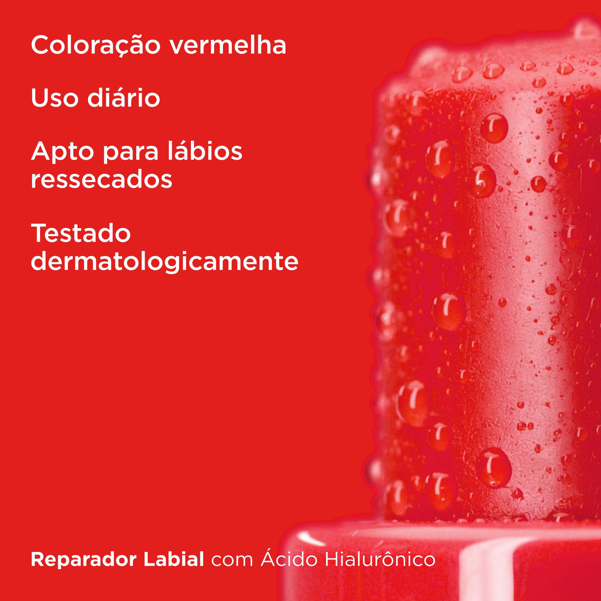 Reparador Labial Stick Red Isdin Ácido Hialurônico 4g — imagem 3 | Drogaria Taveira