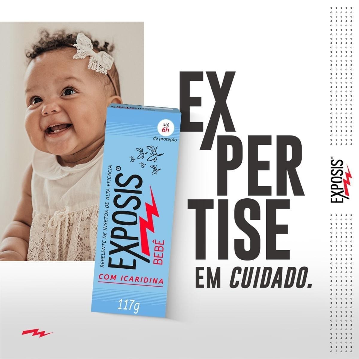 Repelente Exposis Bebê Sem Perfume Gel 117ml — imagem 2 | Drogaria Taveira