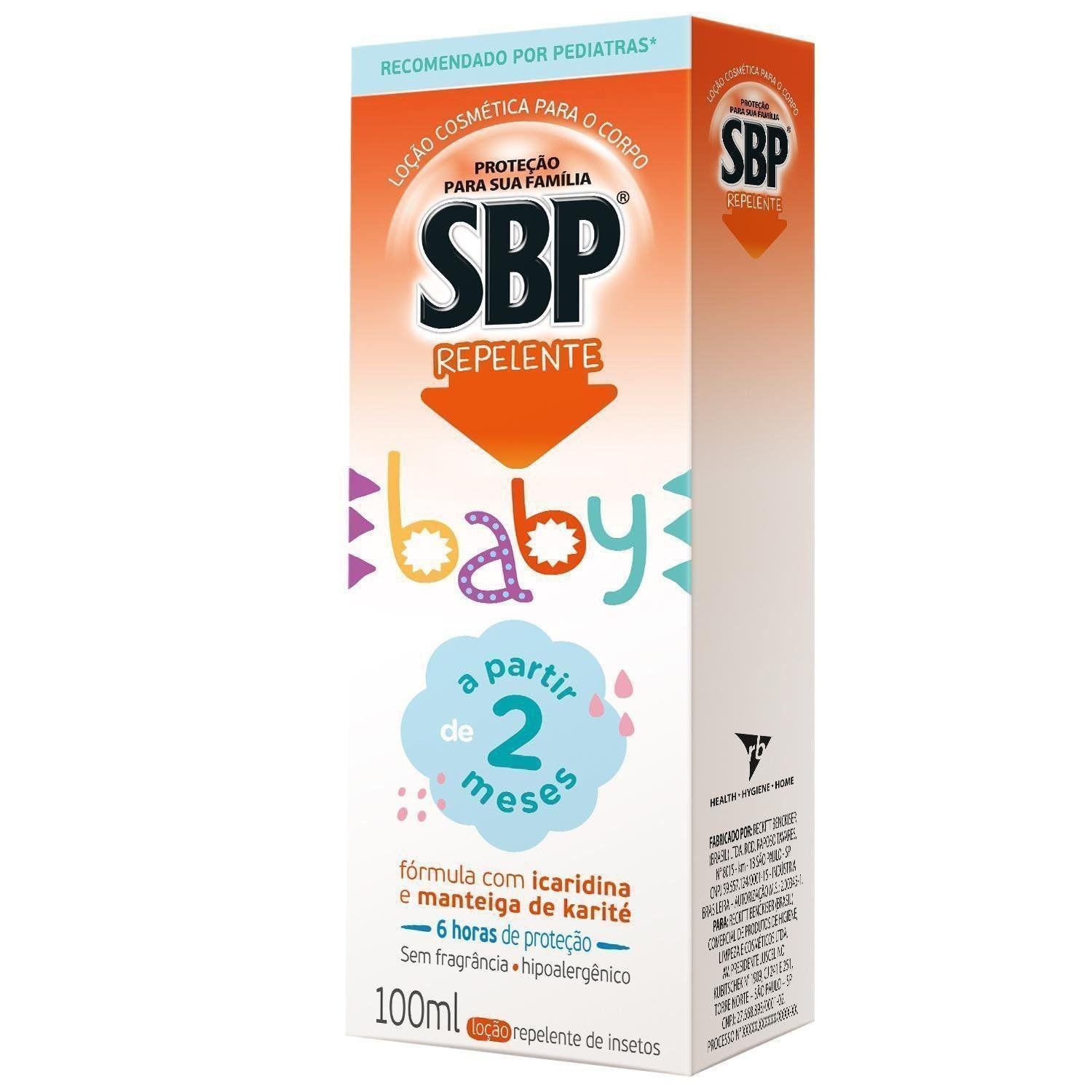 Repelente SBP Baby Bebê Sem Perfume Loção 100ml — imagem 2 | Drogaria Taveira