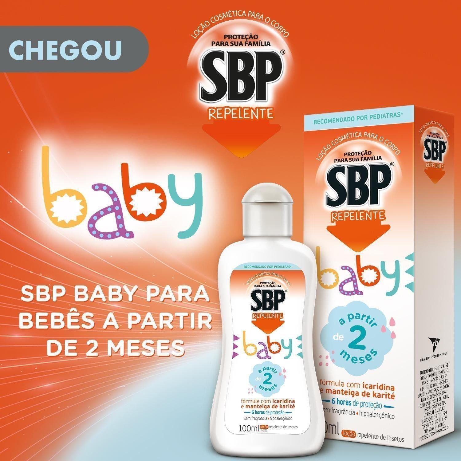 Repelente SBP Baby Bebê Sem Perfume Loção 100ml — imagem 3 | Drogaria Taveira