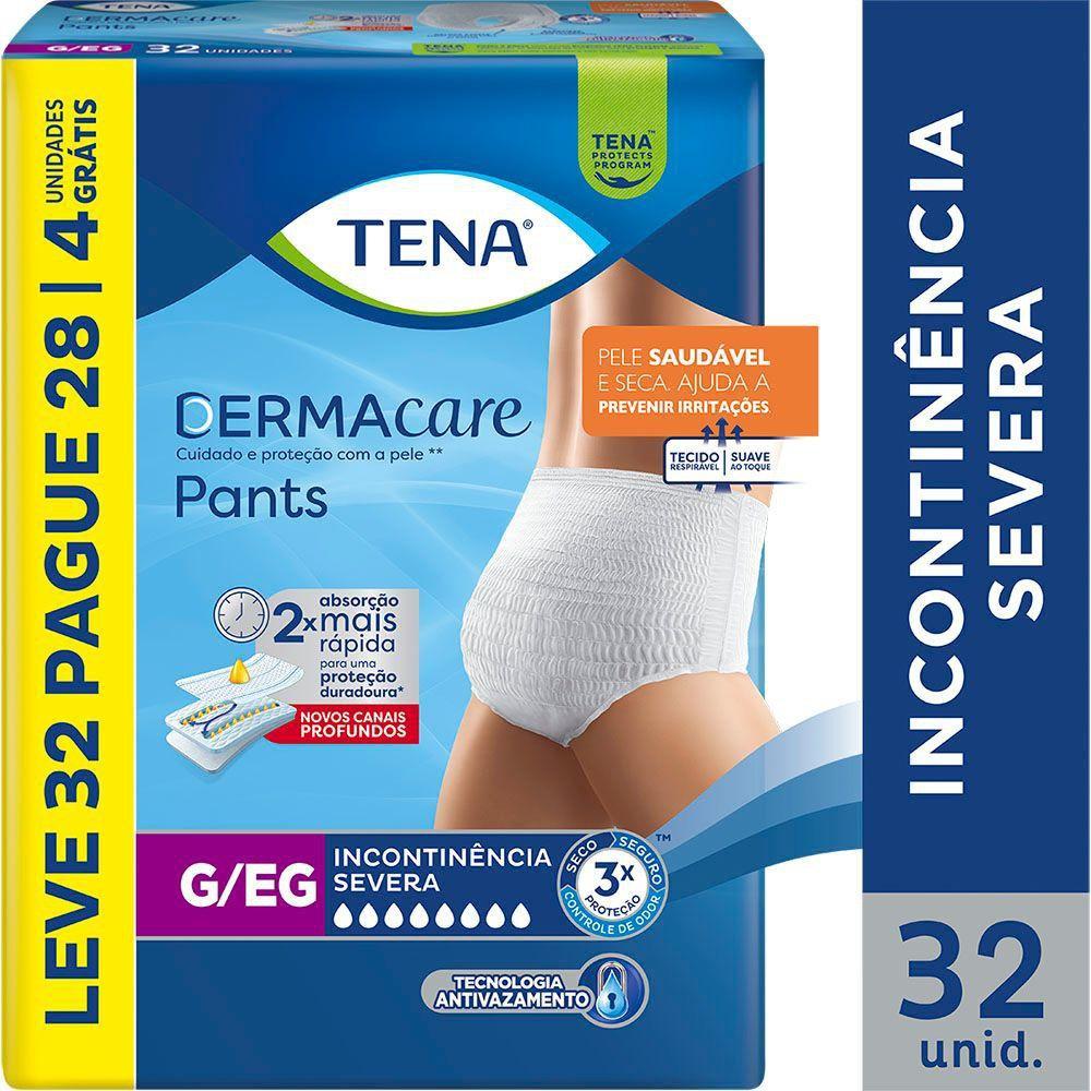 Roupa Íntima Descartável Pants Tena Dermacare G/Eg Leve 32 Pague 28 Unidades — imagem 2 | Drogaria Taveira