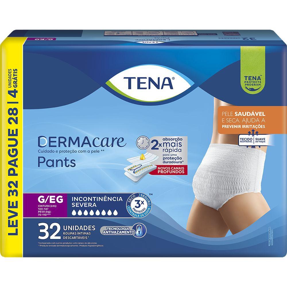 Roupa Íntima Descartável Pants Tena Dermacare G/Eg Leve 32 Pague 28 Unidades — imagem 3 | Drogaria Taveira