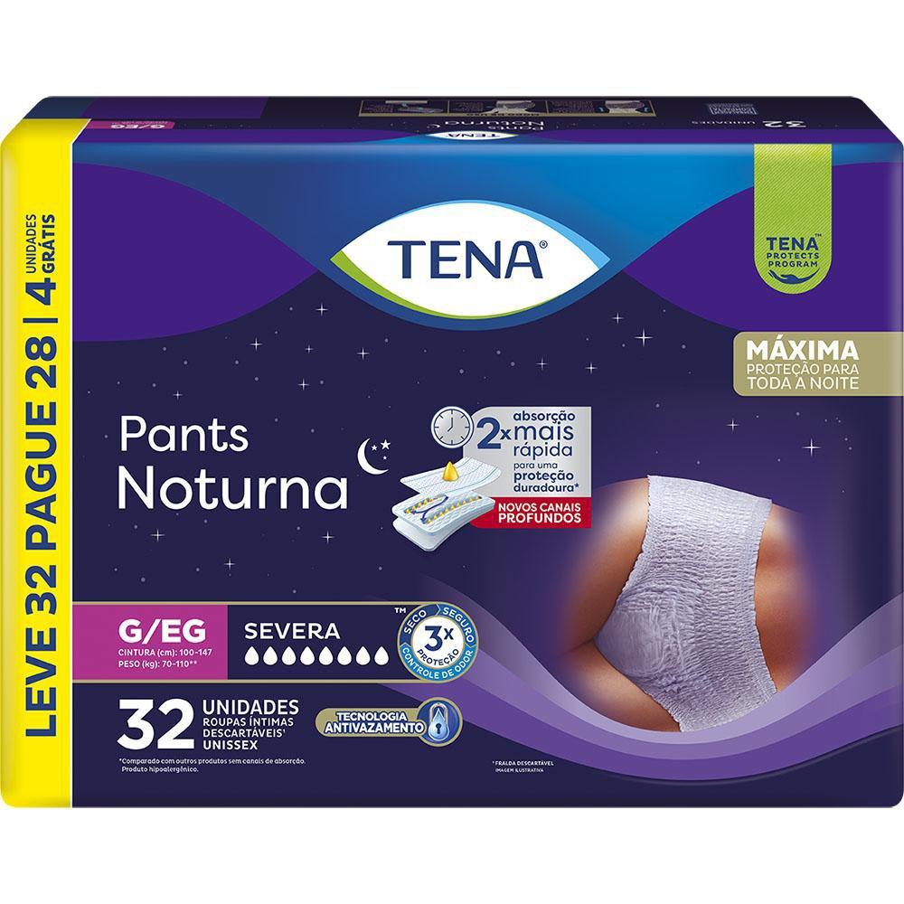 Roupa Íntima Descartável Pants Tena Noturna G/Eg Leve 32 Pague 28 Unidades — imagem 3 | Drogaria Taveira