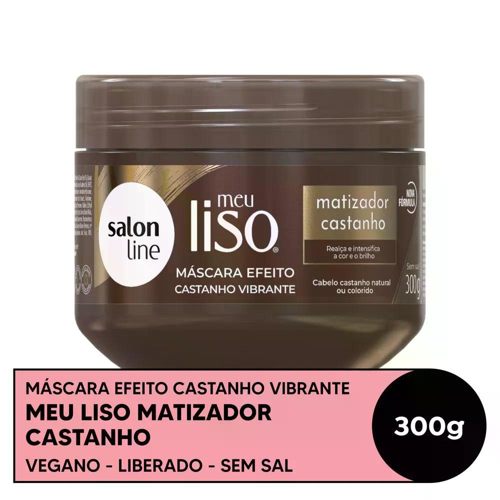 S Line - Meu Liso Matizadora Castanho - Máscara Capilar - 300g — imagem 3 | Drogaria Taveira
