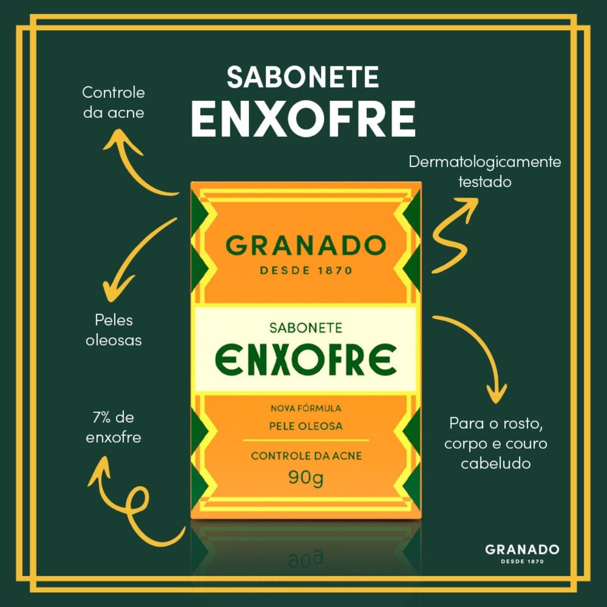 Sabonete Barra Granado Tratamentos Enxofre 90g — imagem 4 | Drogaria Taveira