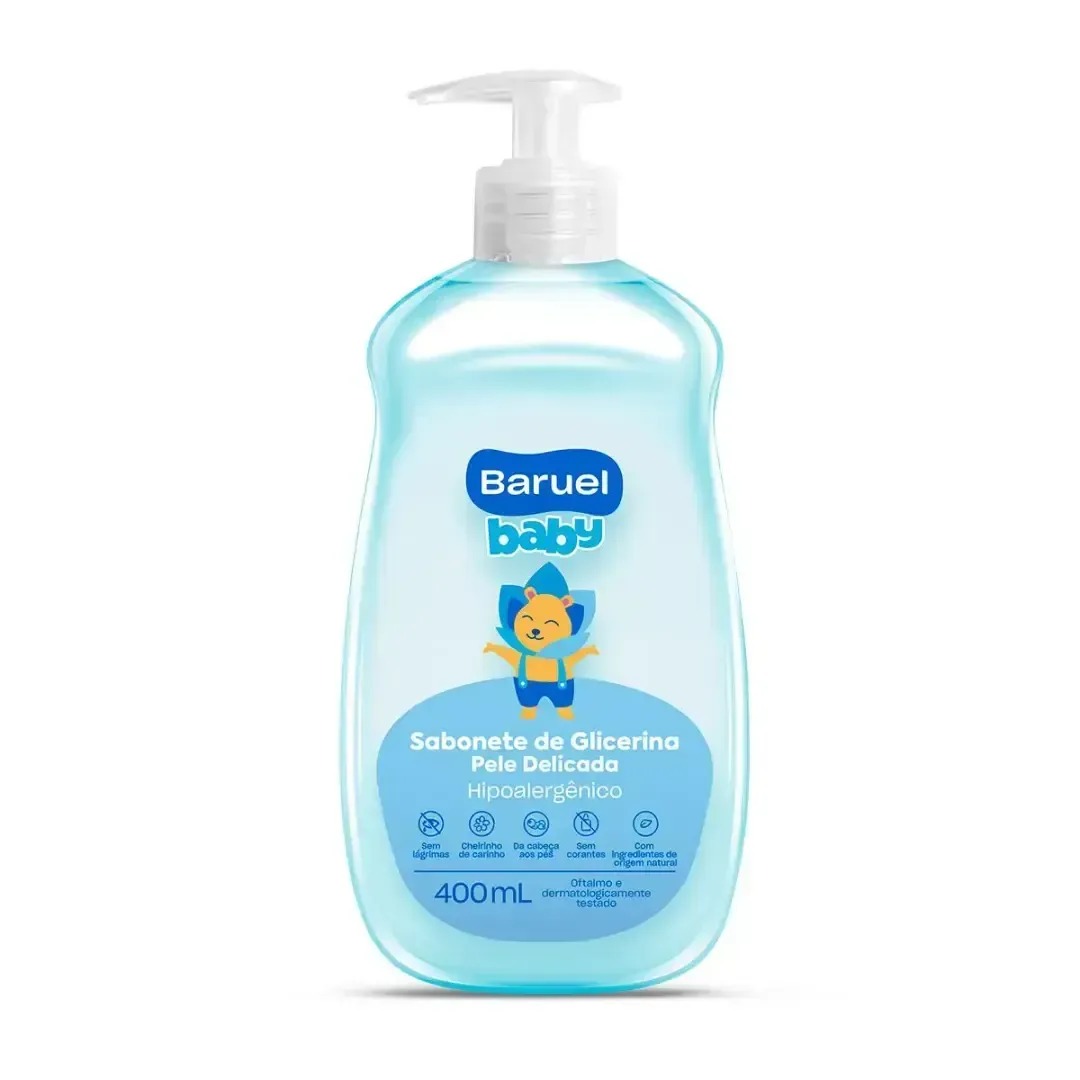 Sabonete De Glicerina Baruel Baby Pele Delicada 400ml — Baruel Baby | Drogaria Taveira