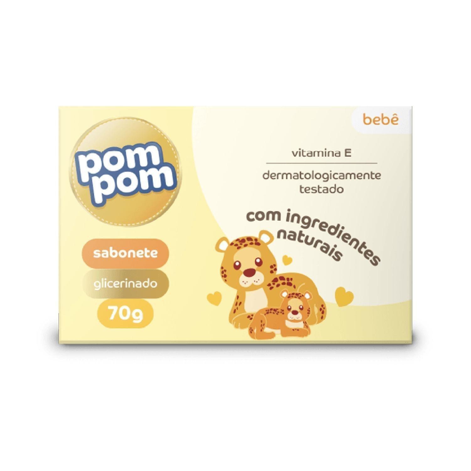 Sabonete de Glicerina Infantil Pom Pom 70g — Pompom | Drogaria Taveira