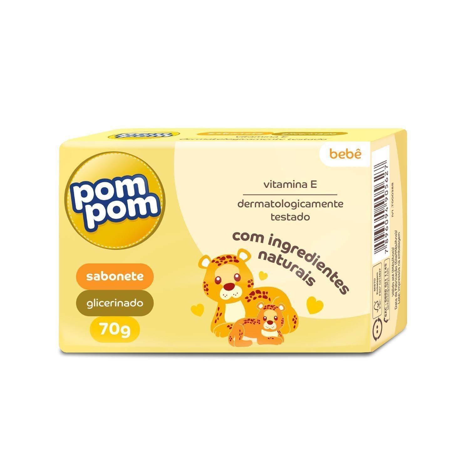 Sabonete de Glicerina Infantil Pom Pom 70g — imagem 2 | Drogaria Taveira