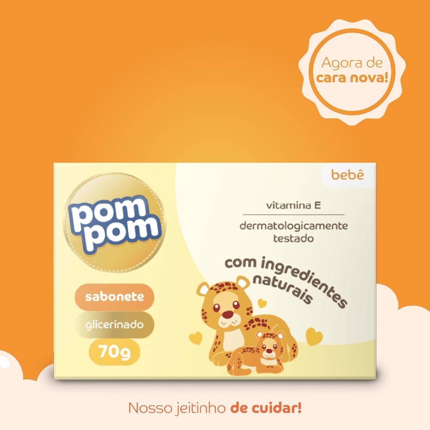 Sabonete de Glicerina Infantil Pom Pom 70g — imagem 4 | Drogaria Taveira