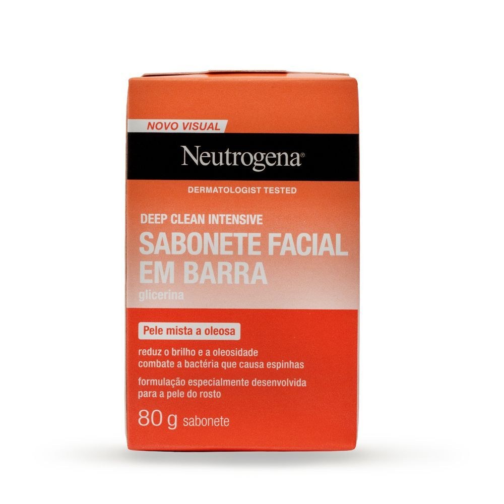 Sabonete em Barra Facial NeutrogenaDeep Clean 80g — imagem 2 | Drogaria Taveira
