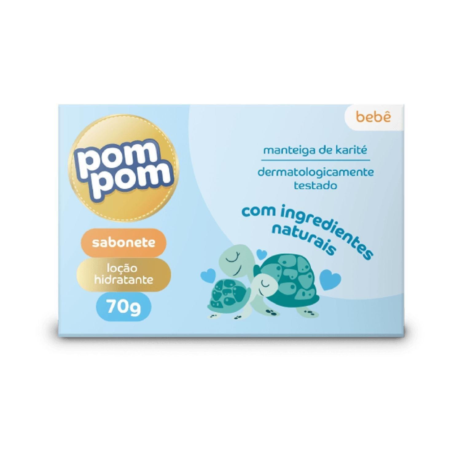 Sabonete em Barra Infantil Pom Pom Hidratante 70g — Pompom | Drogaria Taveira
