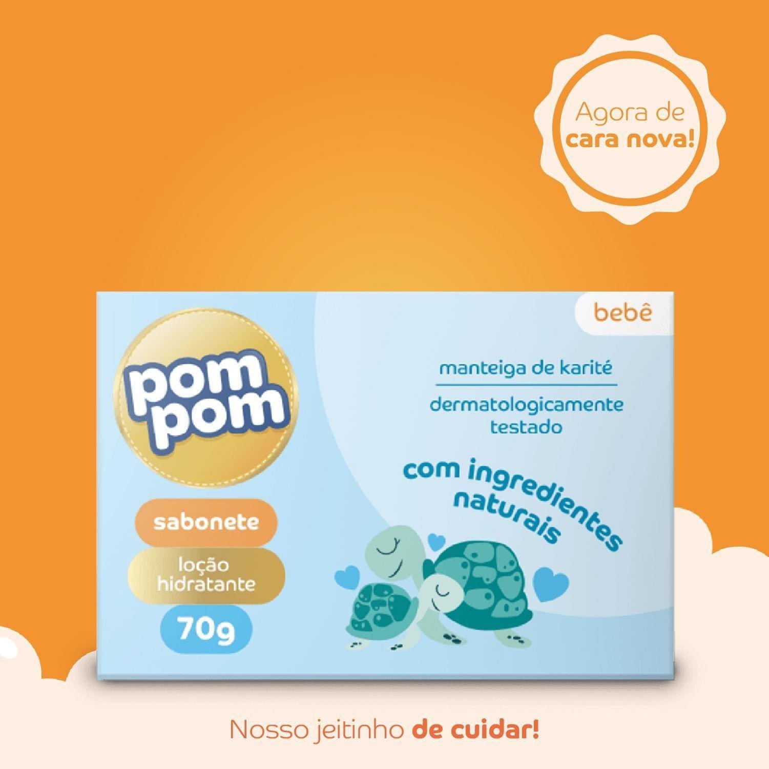 Sabonete em Barra Infantil Pom Pom Hidratante 70g — imagem 4 | Drogaria Taveira