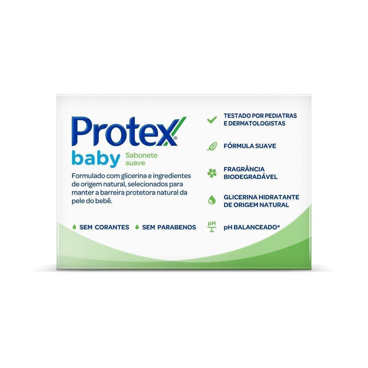 Sabonete Em Barra Para Bebê Protex Baby Glicerina Natural 85g — imagem 2 | Drogaria Taveira