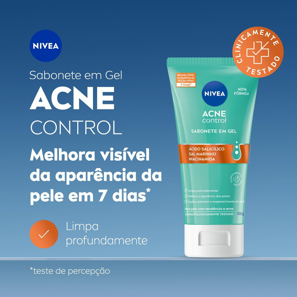 Sabonete em Gel Facial Nivea Acne Control com Ácido Salicílico 150g — imagem 2 | Drogaria Taveira