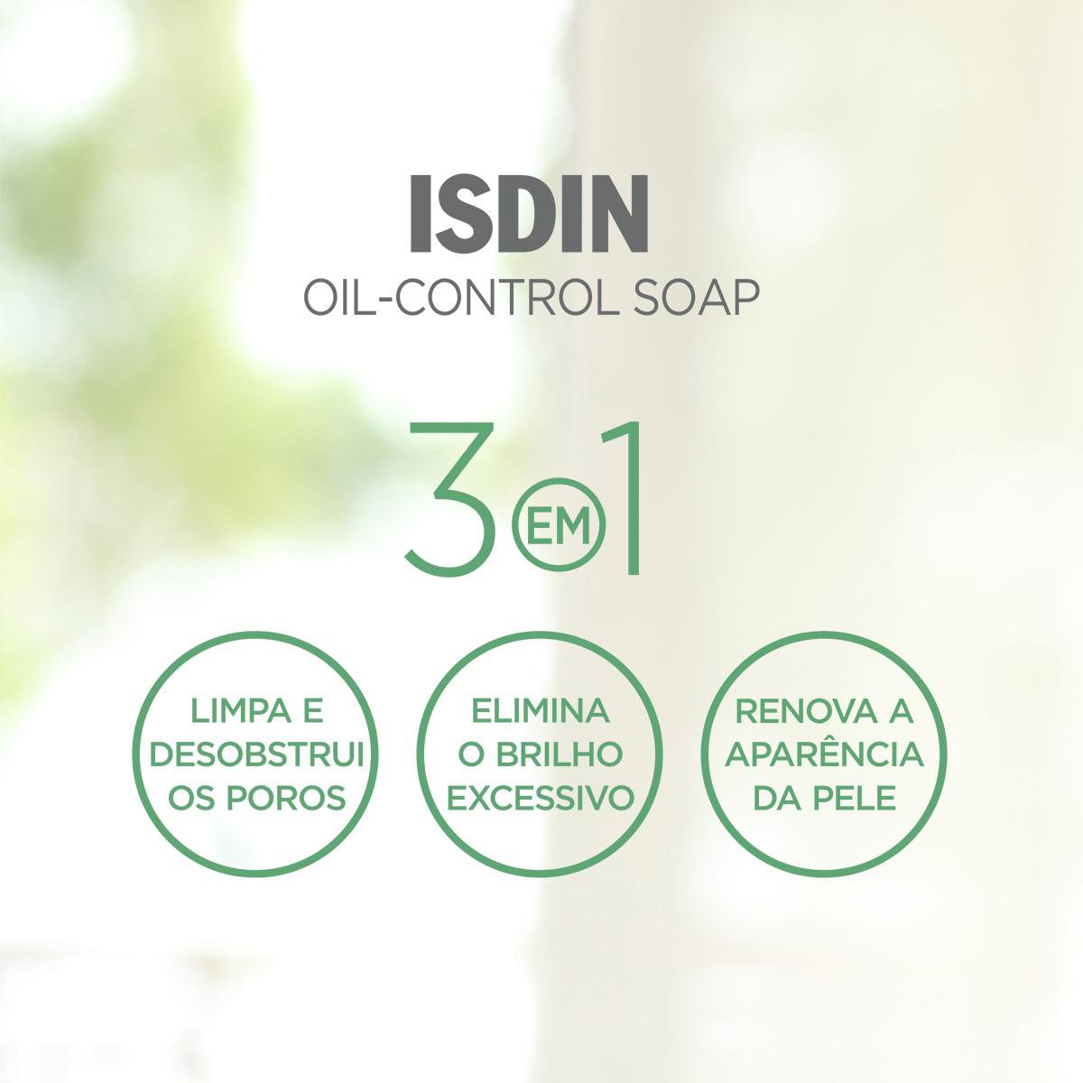 Sabonete facial Antioleosidade isdin oil control soap - 80g — imagem 2 | Drogaria Taveira