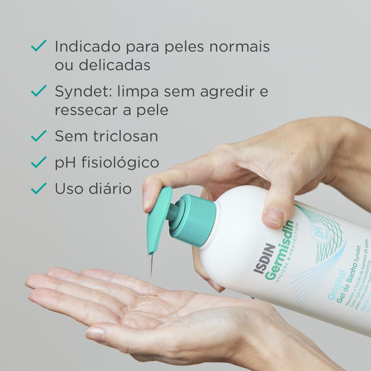 Sabonete Líquido Antisséptico Isdin Germisdin Original Com 500ml — imagem 2 | Drogaria Taveira