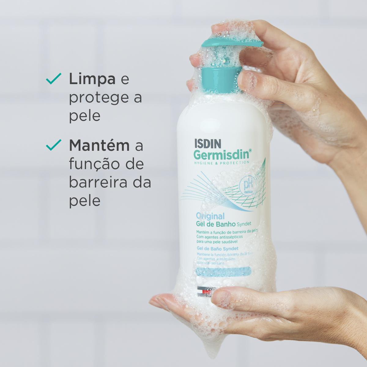 Sabonete Líquido Antisséptico Isdin Germisdin Original Com 500ml — imagem 4 | Drogaria Taveira