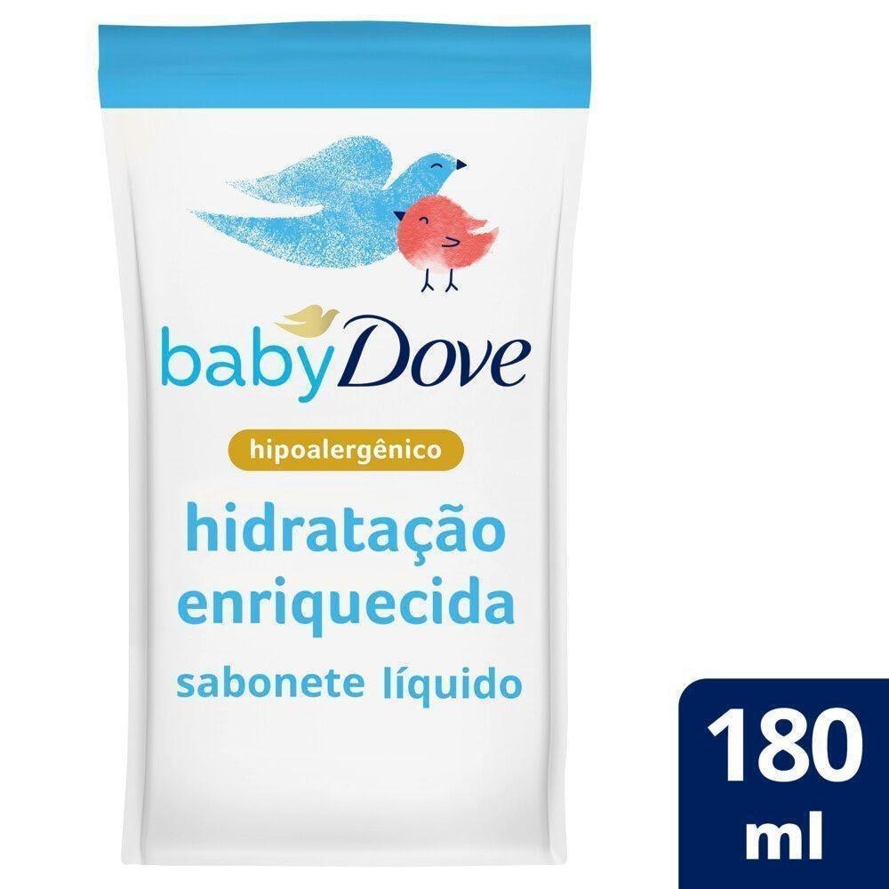Sabonete Líquido Infantil Baby Dove Hidratação Enriquecida Refil 180ml — Dove | Drogaria Taveira