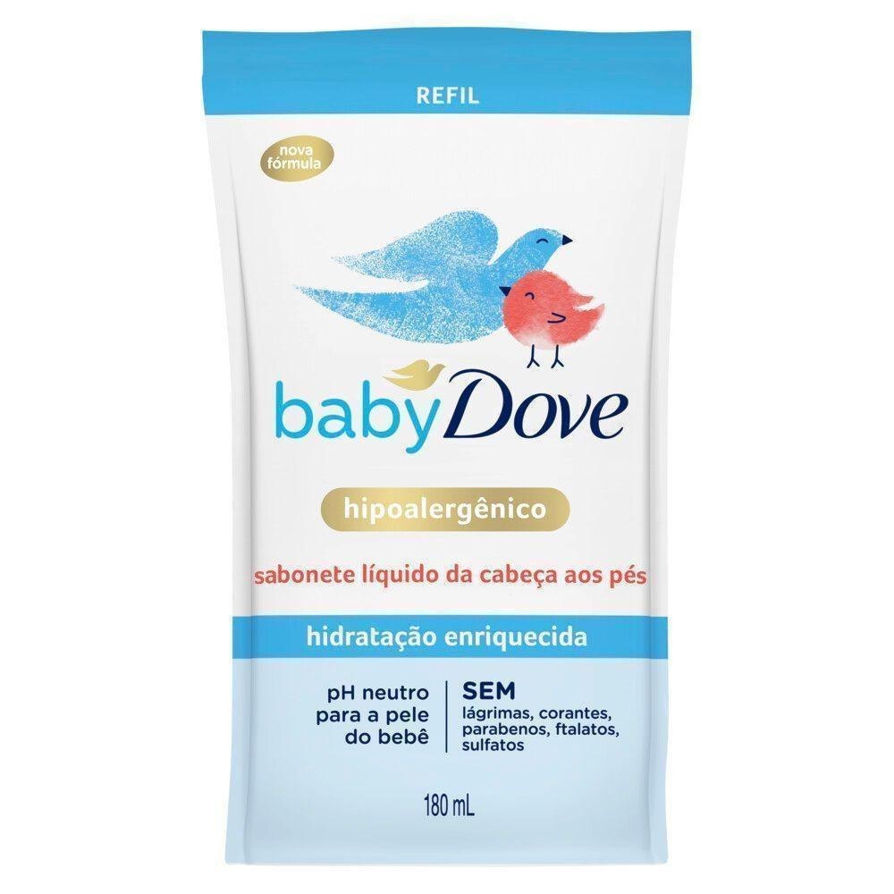 Sabonete Líquido Infantil Baby Dove Hidratação Enriquecida Refil 180ml — imagem 2 | Drogaria Taveira