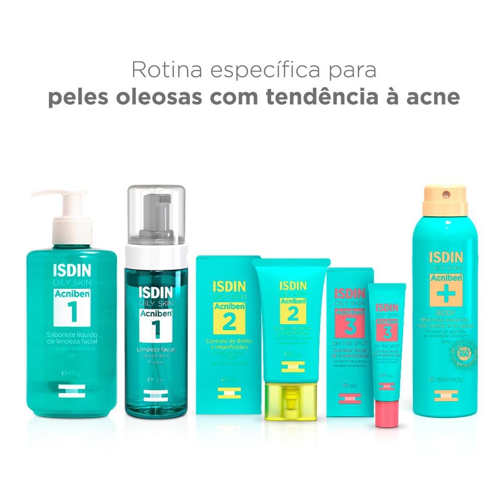 Sabonete Líquido Facial ISDIN Acniben Oily Skin Pele Oleosa 416ml — imagem 3 | Drogaria Taveira