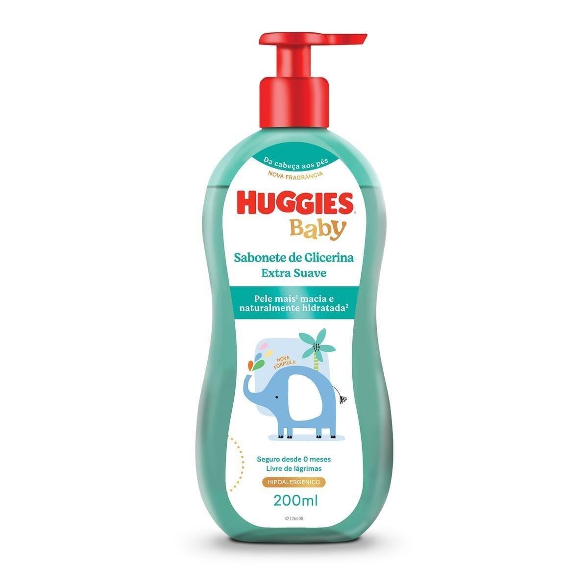 Sabonete Líquido Huggies Glicerina para Bebê Extra Suave 200ml — Turma Da Mônica | Drogaria Taveira