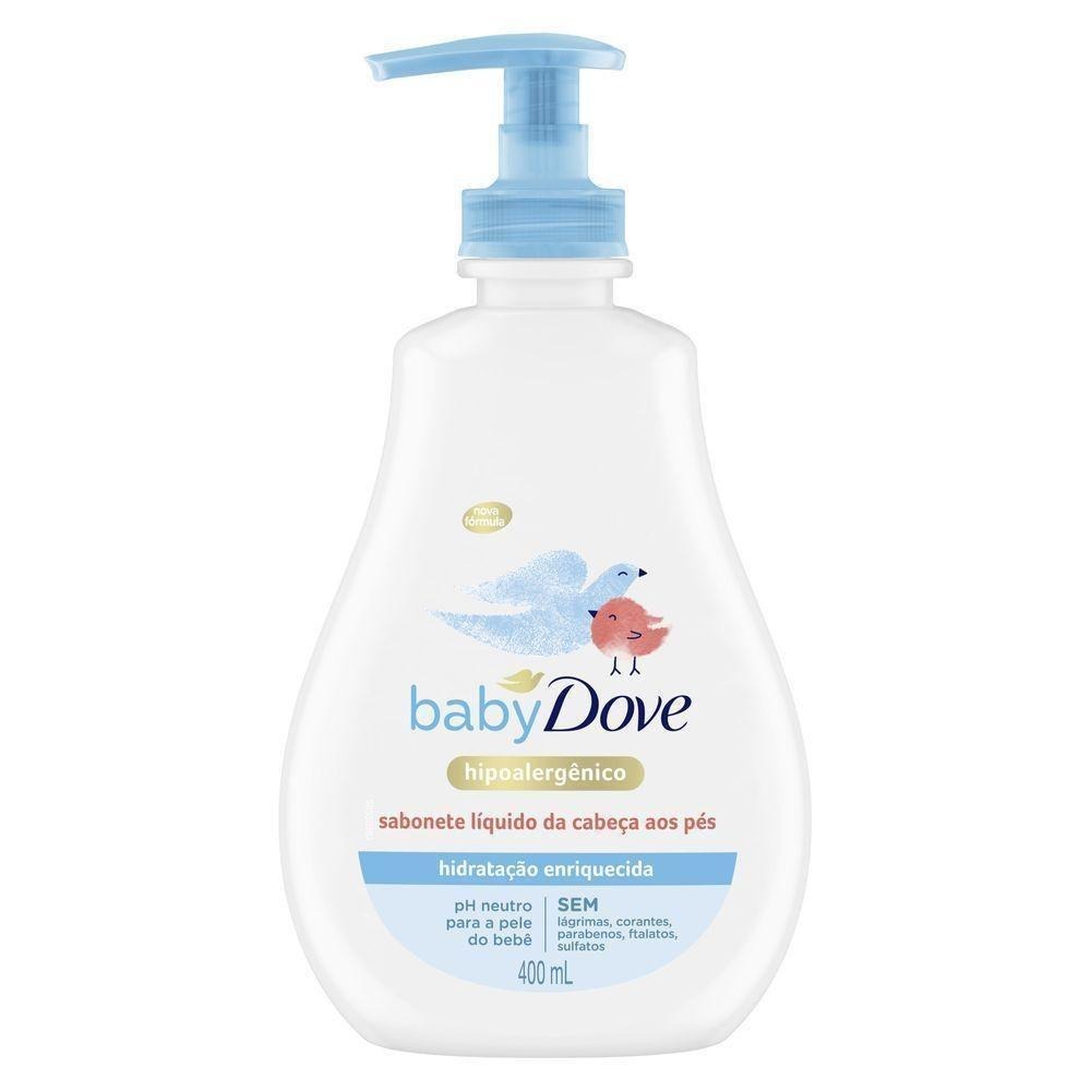 Sabonete Líquido Infantil Baby Dove Hidratação Enriquecida da Cabeça aos Pés 400ml — imagem 2 | Drogaria Taveira