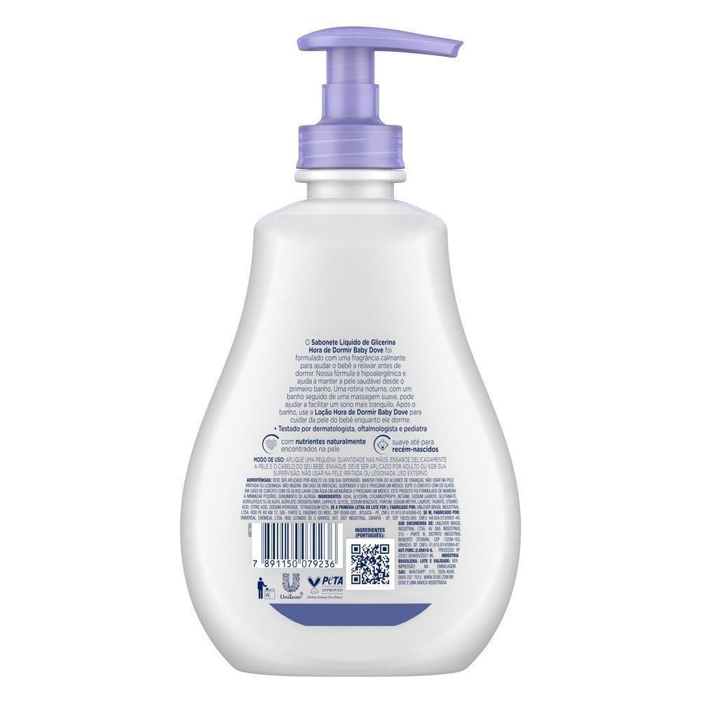 Sabonete Líquido Infantil Baby Dove Hidratação Relaxante Hora de Dormir 400ml — imagem 3 | Drogaria Taveira
