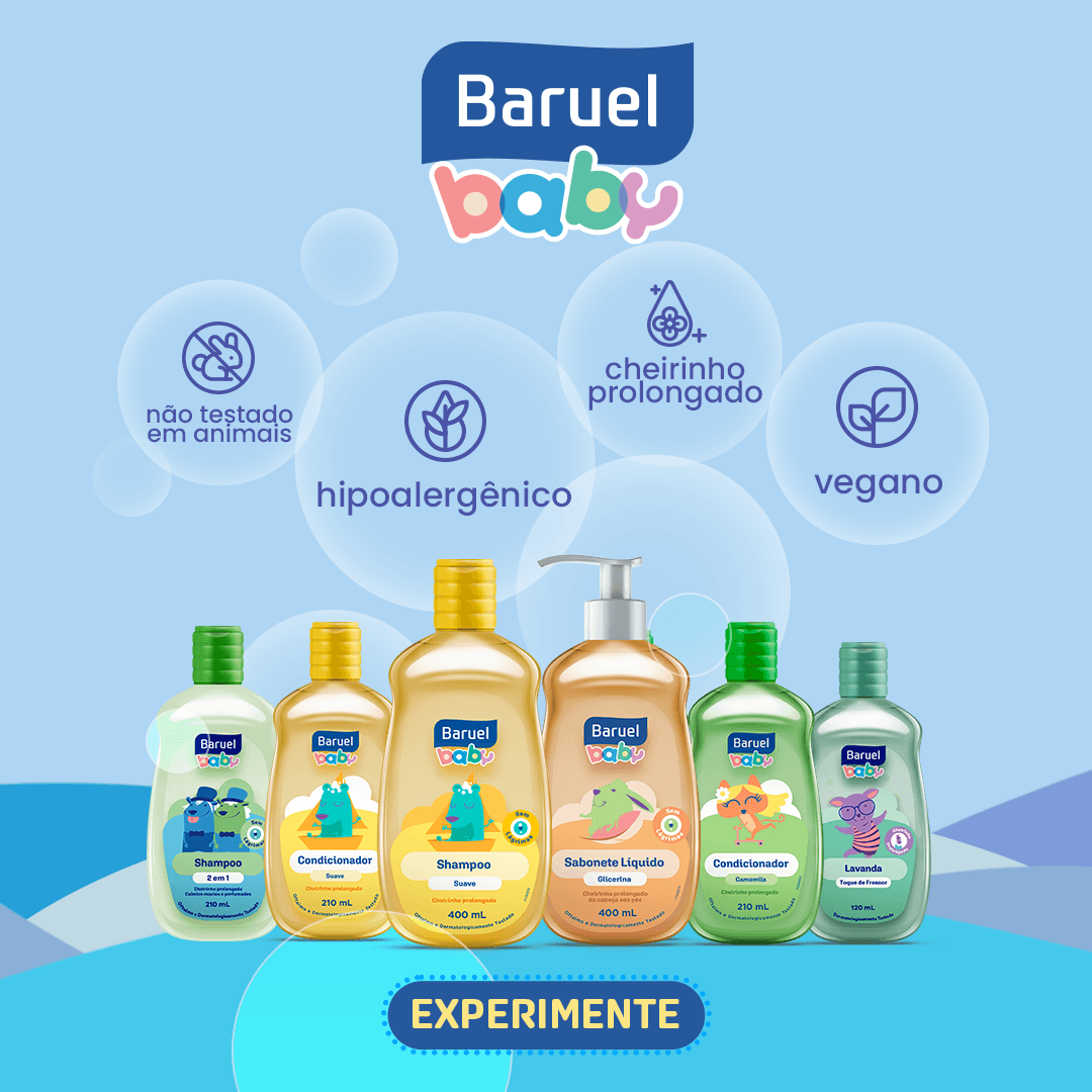 Sabonete Líquido Infantil Baruel Baby Sono Tranquilo da Cabeça aos Pés Refil 210ml — imagem 3 | Drogaria Taveira