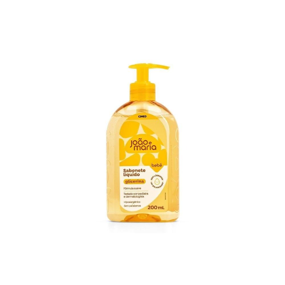 Sabonete Líquido Infantil João e Maria Bebê Glicerina 200ml — Joao e Maria | Drogaria Taveira