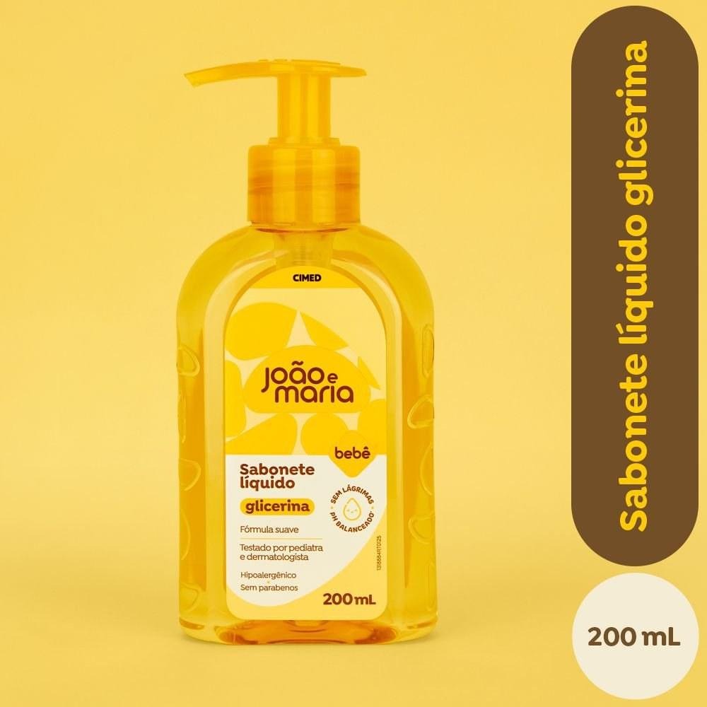 Sabonete Líquido Infantil João e Maria Bebê Glicerina 200ml — imagem 2 | Drogaria Taveira